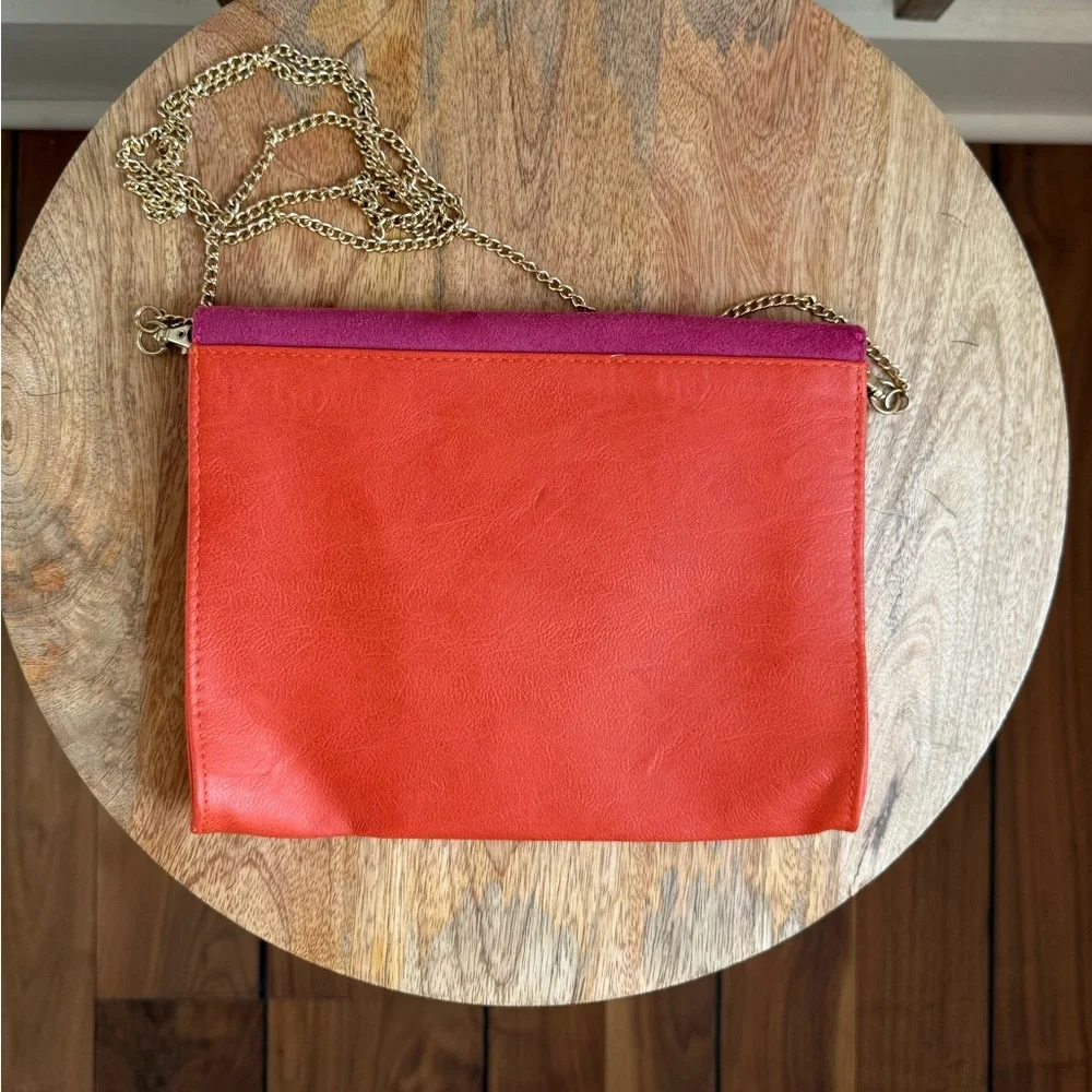Pureology Pink and Orange Envelope Crossbody Bag - Picture 3 of 9